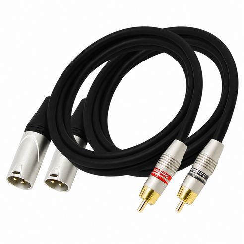 1+1 RCA to XLR/M 캐논(숫) 오디오 변환 케이블 좌 우 1set 스피커선 음향 앰프 연결선 McLine HA30, 50cm, 1세트