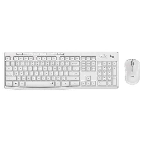 로지텍 MK295 저소음 무선 키보드 + 마우스세트, 펄화이트, 일반형