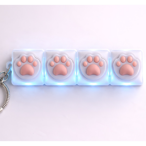 LED고양이 키캡키링 키보드키링 딸깍이 클릭커 클리커 열쇠고리