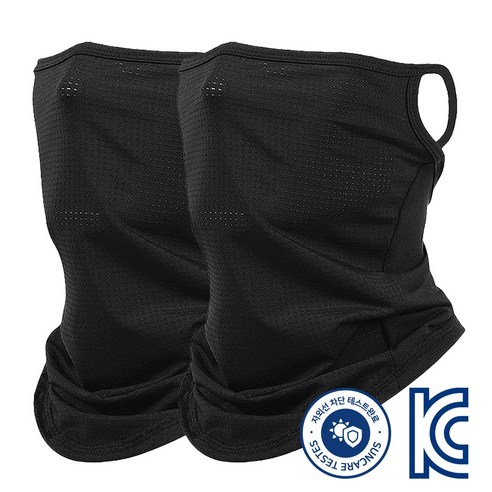 KN60 2매입 여름 머프 메쉬 페이스커버 자외선차단 넥커버 마스크 등산 골프 낚시 멀티 스카프 이미지 2