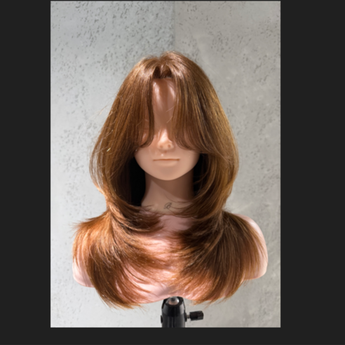 베스트 미용가발 커트연습용 엑스롱기장 51cm 커트 업스타일 드라이 아이롱 통가발, 1개, 노메이크업
