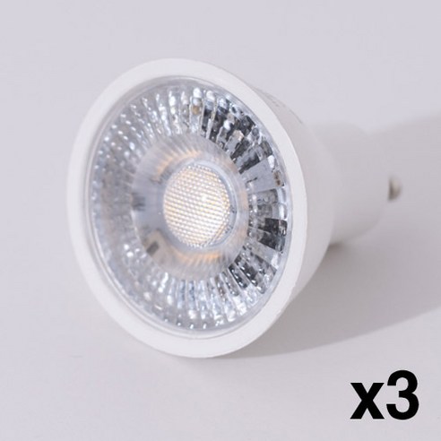 사는잼 LED GU10 디밍 할로겐 램프 전구 5W KS인증, 주백색, 3개