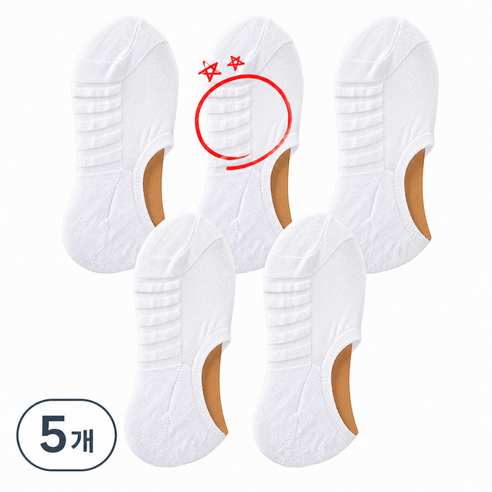 조이초이스 남성용 두꺼운 스포츠 쿠션 덧신 페이크삭스 5켤레