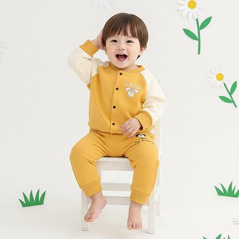 몽실이 스마일 퍼피 앞트임 상하복 아동 유아용 데일리 외출복 봄 가을 둥원룩
