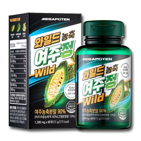 메가포텐 와일드 농축 여주정 / 고함량 여주 바나바잎추출물, 60정, 1개
