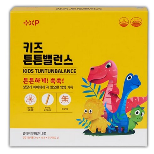 키 즈 건강하게 크는 텐텐 밸런스 멀티비타민&미네랄 아기 유아 어린이, 5정, 24개 - 비타민/미네랄