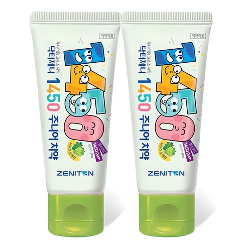 제니튼 닥터제니 1450 고불소 주니어치약 샤인머스켓향, 60g, 2개