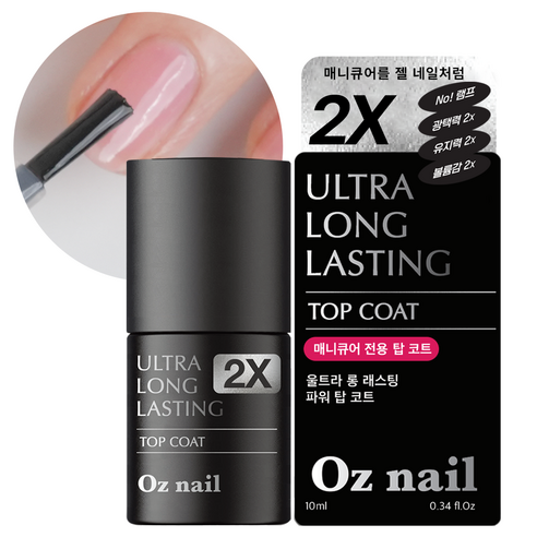 오즈네일 매니큐어 유지력UP 젤효과 울트라 파워 탑코트 10ml 1개