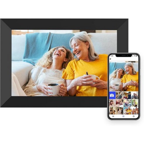 10.1인치 스마트 디지털 액자 WiFi 지원 1280x800 IPS HD 터치스크린 자동 회전 슬라이드쇼 기능 간편한 설정으로 앱을 통해 어디서든 사진이나 비디오를 원격으로, 10.1인치 스마트 디지털 액자 WiFi 지원 1280