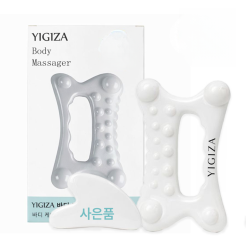 [재고정리]YIGIZA괄사 바디 페이스 마사지 지압 림프순환 얼굴 바디괄사 붓기 승모근, 화이트, 1개