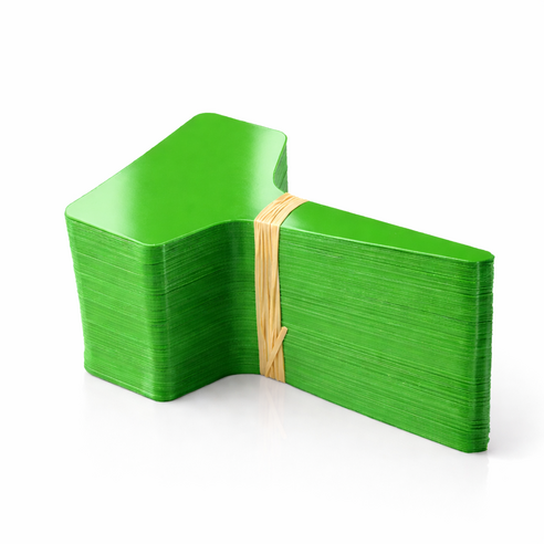 식물 이름표 화분 라벨 꽂이 6x10cm 대형 플라스틱 네임택, 그린100개