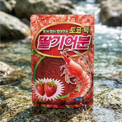 토코 딸기어분 민물 붕어 잉어 향어 떡밥 민물 집어제 미끼, 1개, 420g