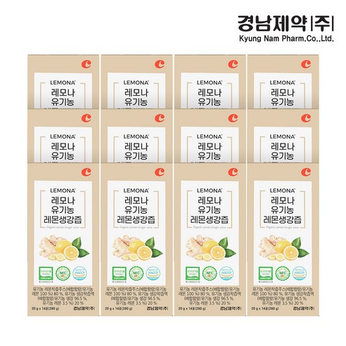 경남제약 레모나 유기농 레몬생강즙, 20g, 168개