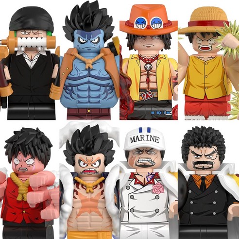 원피스(ONEPIECE) 해적왕 애니메이션 캐릭터 브릭미니피규어 컬렉션 취미/수집/장식/컬렉션용 커스텀 호환 블록피규어 8종 시리즈 VER.09, 1개, OPC-0909. 원피스 8종 세트 VER.9(로켓)