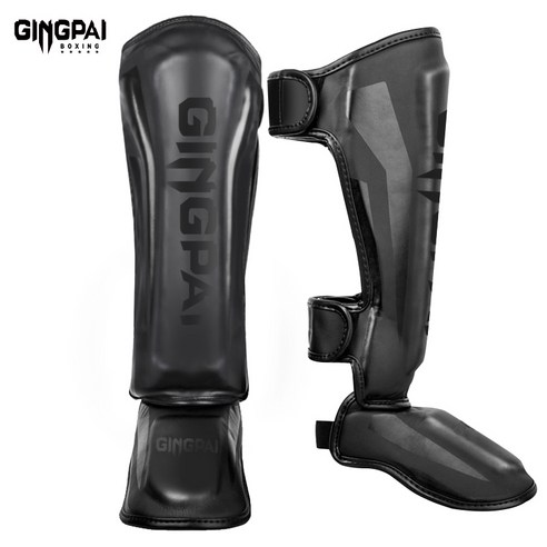 FIVING 킥복싱 무에타이 다리 보호장비 정강이 보호대 격투기 태권도 mma shin guard, 1세트, 블랙