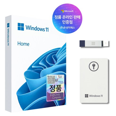 [한국MS정품인증점] 윈도우 11 Windows Home FPP 처음사용자용 USB 영구 버전 제품키, HAJ-00095