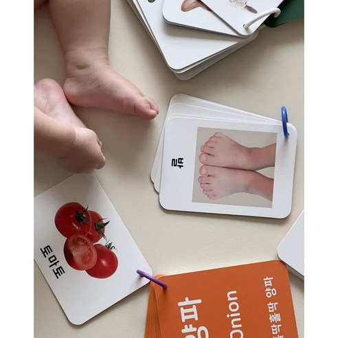 말놀이 실사 낱말카드 160장 한글/영어/의성어/의태어 이미지 3