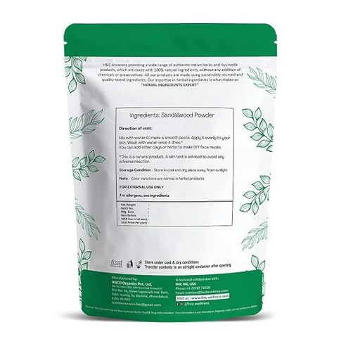 H&C Herbal Ingredients Expert Natural Chandan Powder 227g Sandalwood Face Pack 이미지 2