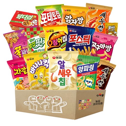 농심과자 선물세트 1호, 1세트, 15종