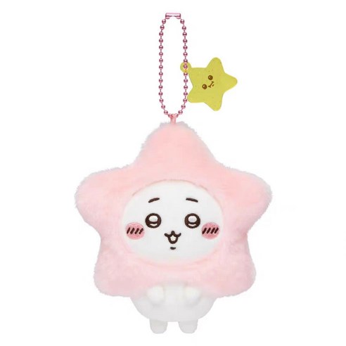 GOYES 먼작귀 치이카와 귀여운 별 미니 봉제인형 선물 애니 굿즈, 1개, 핑크, 10cm
