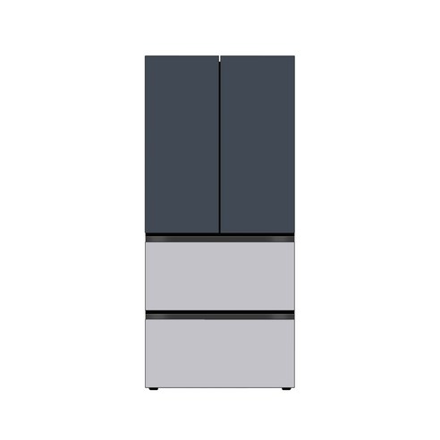 LG 디오스 오브제컬렉션 김치톡톡 Fit & Max Z484MNR173S 480L, 네이비 + 크림 그레이