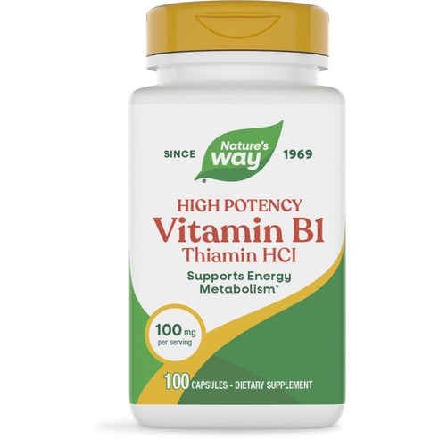 네이쳐스웨이 비타민 B-1 100mg 티아민 HCl 캡슐, 100정, 1개