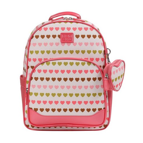 봉통가방 하트 프린트 백팩 BTS33UP18K RD