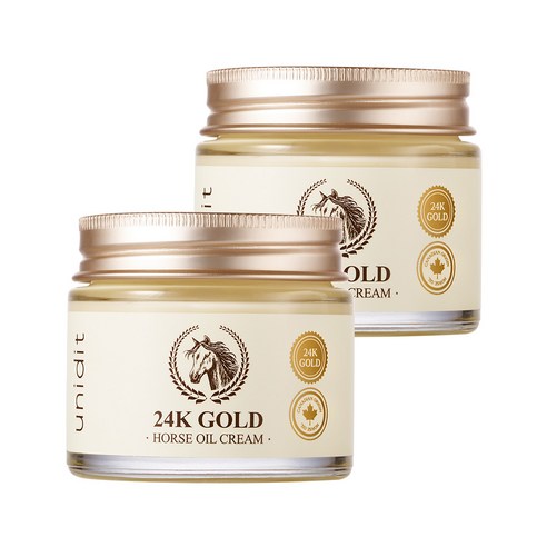 24K 골드 마유 크림 캐나다산 프리미엄 보습 영양 탄력 피부장벽케어, 2개, 70ml