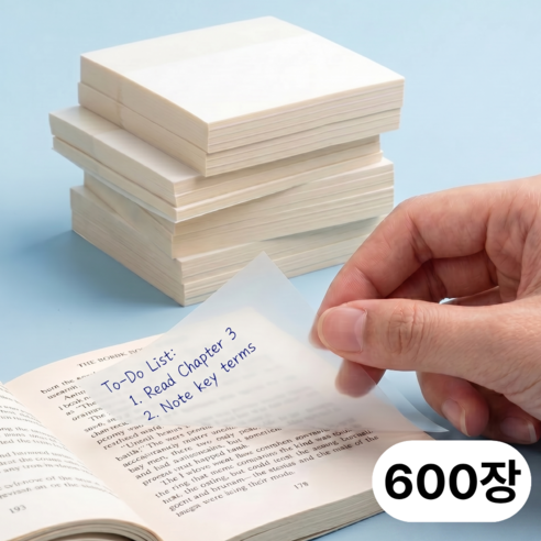 아르텐 반투명 포스트잇 메모지, 1개, 600매, 반투명색