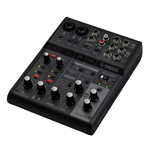 야마하 라이브 스트리밍 믹서형 오디오인터페이스 블랙, AG06 MK2(BLACK)