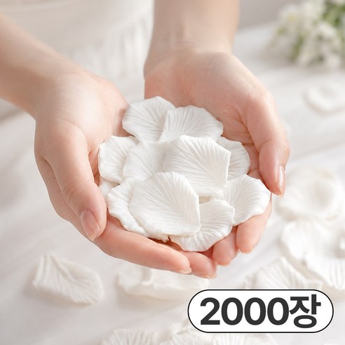 디심플 컨페티 웨딩촬영 소품 꽃가루 꽃잎, 2000개, 화이트