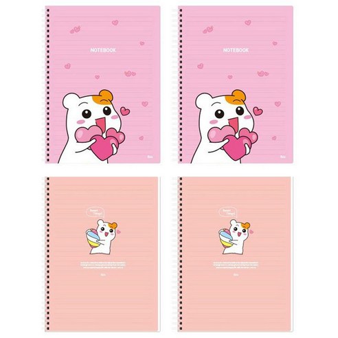 아이비스 에비츄 좌철스프링노트, 하트, 피치, 4개
