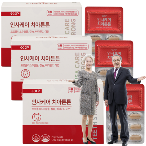 이가탄탄 정품 인사케어 원한다면 치아 건강 프로폴리스 칼슘 영양제, 2개, 30정