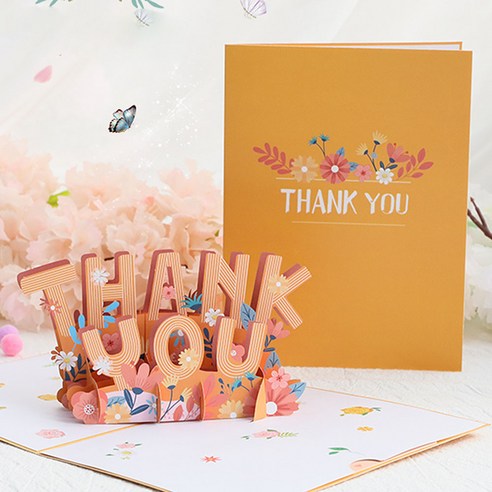 예삐스토어 생일 땡큐 감사 3D 입체 카드 이벤트 팝업 메세지 축하 이벤트 기념일, 2개