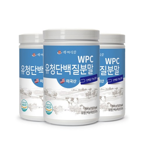 WPC 유청단백질 분말 500g 통 미국산100% HACCP 인증제품 500g, 1개 이미지 3