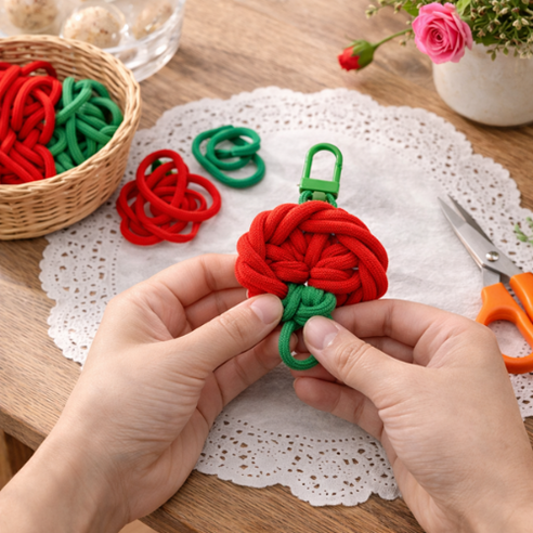콩이네리본 6개 양말목 빨강 카네이션 브로치 키링 코사지 만들기 DIY 어버이날 스승의날 선물 단체만들기