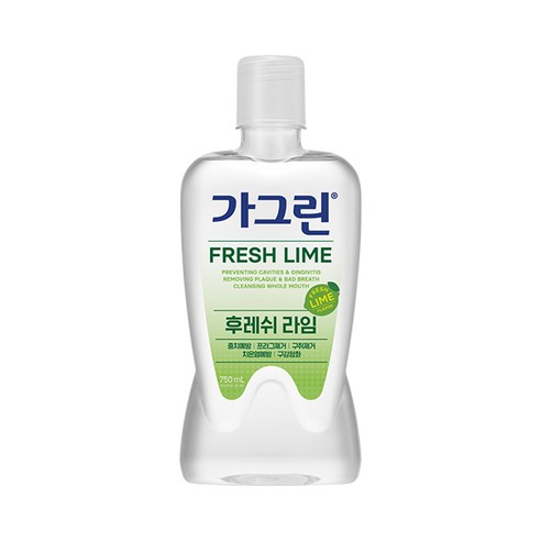 가그린 구강청결제 후레쉬 라임, 750ml, 1개