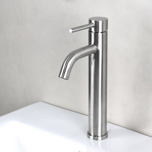 로딘 탑볼 세면대 수전 무광 스텐304 원홀 세면 수전 욕실 수도꼭지 N-132