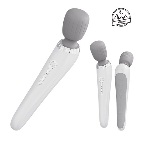 Roybro 미니 무선 진동 마사지기 휴대용 목 어깨 전신 안마기 온열 릴렉스 이완, 화이트