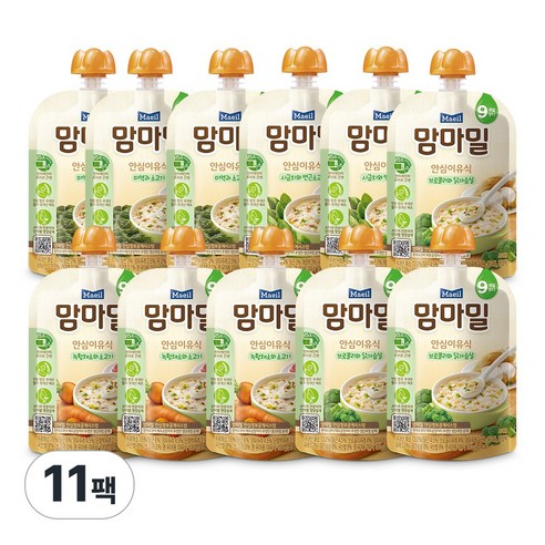 맘마밀 9개월 미역3+녹황3+시금치2+브로콜리2 (브로콜리1개추가증정)