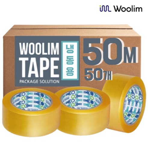 우림강서지사 박스테이프 겨울용 GS3-러버(50M) 65mic투명