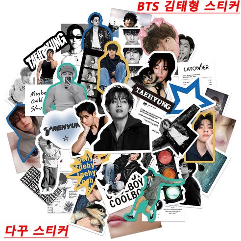 BTS 스티커 세트 김태형 스티커 다꾸 스티커 아이돌 굿즈 방수 50PCS JL-1688-970557-821906, 50장, 1세트