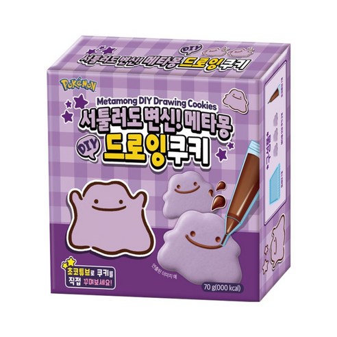 메타몽 드로잉쿠키, 70g, 2개
