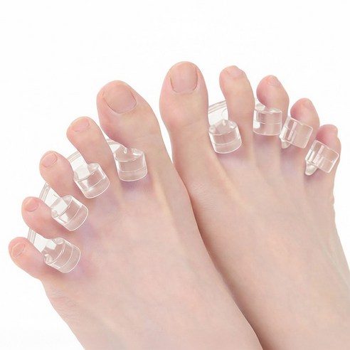 소요상점 실리콘 발가락 벌리개 2개입, 화이트, 1세트