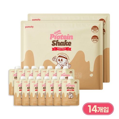 얌비티 가정의학과 의사 개발 한끼 식사대용 저당 단백질 쉐이크 미숫가루맛, 7회분, 32g, 2개 7회분, 32g, 2개