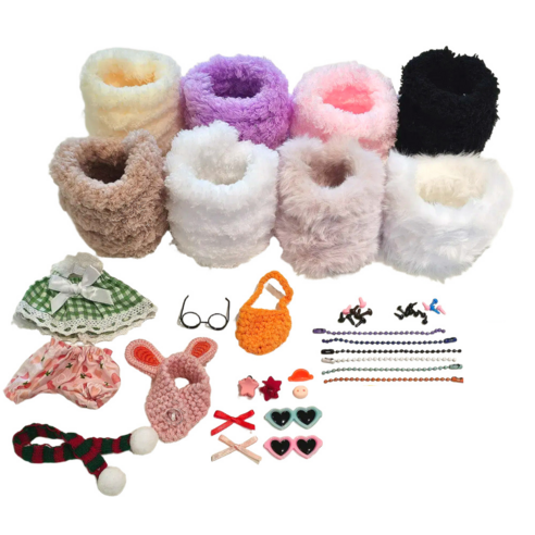 헬로우하비 모루인형 만들기 DIY 키트 풀세트, 1개, 남여공용, 10.밍크뽀글코디8종 올인원키트