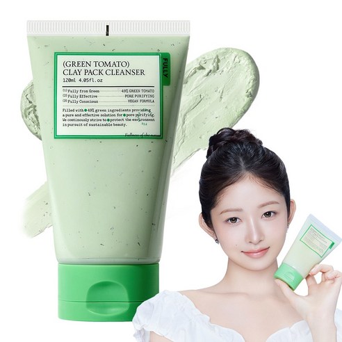 풀리 비건 그린 토마토 클레이 팩 클렌저 솔직 후기 | 실사용자 리뷰 분석 - 상품 이미지 1