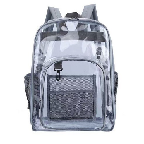 KAIROS OUTDOOR투명 야구 직관 가방 방수 백팩 pvc 야구가방 공연 관람 덕질 야구장 준비물 비치 짐가방, 1개, F-그레이