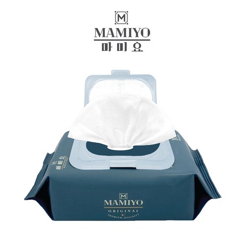 마미요 오리지널 안전한 캡형 신생아 아기물티슈 10팩 이미지 2