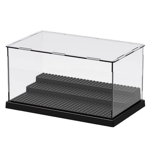 레고진열장 레고 장식장 피규어 보관함 케이스 전시장 아크릴 진열대, Black, 1개